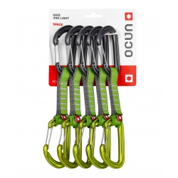 Zestaw ekspresów OCUN HAWK QD WIRE PAD 16mm/ 10cm/ 5-pack/ green
