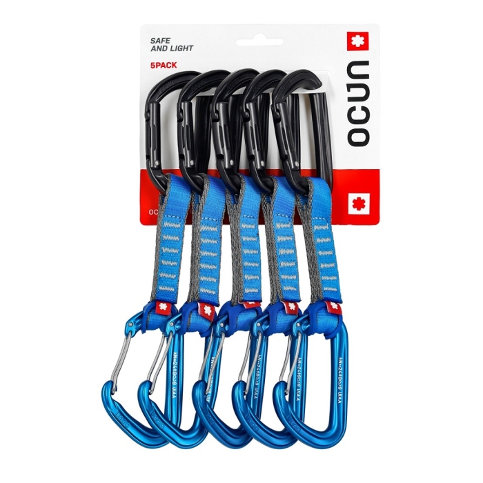 Zestaw ekspresów Ocun HAWK QD COMBI PAD 16mm/ 10cm/ 5-pack/ blue