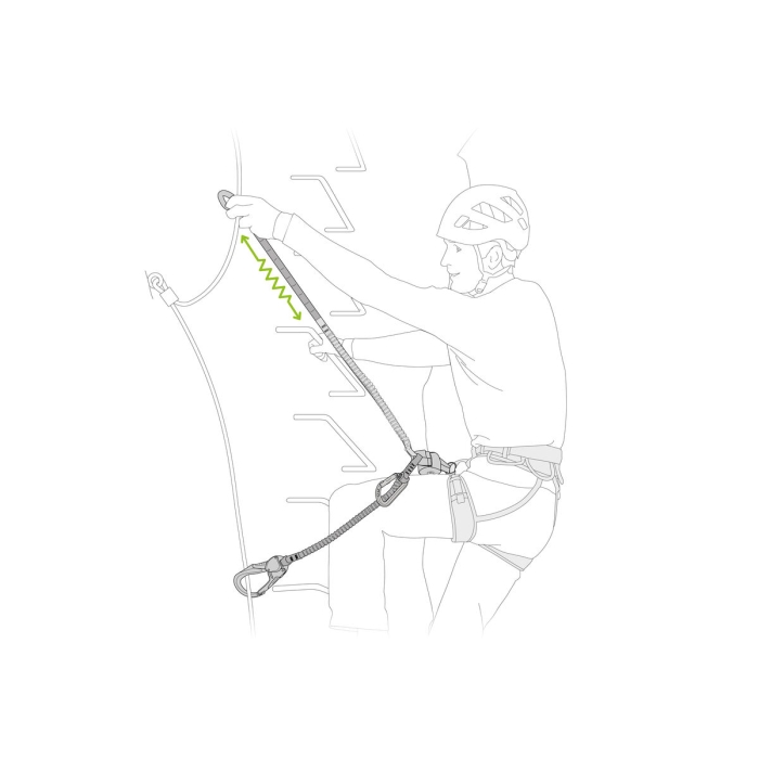 Lonża via ferrata Petzl SCORPIO EASHOOK