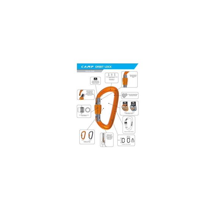 Karabinek Camp ORBIT LOCK ORANGE